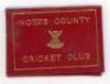 ‘Notts County Cricket Club’ 1896. Small and early original red leather folding membership card/ ticket with title in gilt to front and ‘1896 Member’s Ticket. Not Transferable’ in gilt to verso. Printed to inside are the names of the Club officers, The Lor