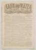 &lsquo;Land and Water. Hunting, Shooting, Fishing, Practical Natural History&rsquo;. Original early tabloid magazine with attractive decorative masthead. Vol. XI no. 272, London 8th April 1871. 17pp, vii. The section on p.244, &lsquo;Sporting Notes from Australia&rsquo;, include