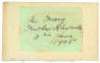Albert Craig. &lsquo;Cricket Rhymester&rsquo;. Signature in ink of Craig on album page laid down to larger album page. Signed &lsquo;A. Craig, Cricket Rhymester. 3rd June 1905&rsquo;. Good condition
