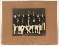 ‘England v Australia. First Test Match, Sydney. Dec 17th to 22nd 1920’. Large official photograph of the Australian team who played England in the first Test match of the series on the 17th-22nd December 1920, standing and seated in rows wearing caps, bla