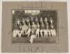 West Indies tour of Australia 1930-1931. A scarce large mono official photograph of the West Indies team who toured Australia in 1930-31. The photograph laid down to photographers mount with printed title to top border ‘West Indies Cricket Team- Australia