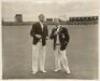 England v Australia ‘Ashes Series’ 1953. Three very large mono photographs taken at the third Test match at Old Trafford, Manchester. The photographs feature firstly, Len Hutton and Lindsay Hassett, wearing blazers, in the middle about to toss for innings