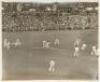 England v Australia ‘Ashes Series’ 1953. Three very large mono photographs taken at the third Test match at Old Trafford, Manchester. The photographs feature firstly, Len Hutton and Lindsay Hassett, wearing blazers, in the middle about to toss for innings - 2