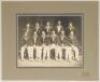 Australia. Victoria c.1935. Original official mono photograph of the Victoria team seated and standing in rows wearing blazers. The photograph is untitled, but appears to feature players including Ebeling (Captain), Hassett, Rigg, Bromley, Gregory, McCorm