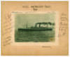 M.C.C. tour of Australia 1924/1925. Original mono real photograph of the S.S. Ormonde, the ship which took the M.C.C. team to Australia in 1924. The photograph, laid down to photographer’s mount, has handwritten title ‘M.C.C. Australian Tour 1924’ to top 