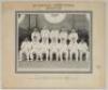 Australia. &lsquo;New South Wales v. Western Australia&rsquo; 1960/61. Original mono photograph of the New South Wales team for the match played at Sydney, 9th- 13th December 1960. Players depicted seated and standing in rows wearing cricket attire. Printed title and