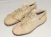 Max Walker. Australia. A pair of Puma cricket boots with leather uppers and soles, match worn by Walker. Both boots signed and presented to David Frith by Walker, one appears to be dated &lsquo;75&rsquo;. Good condition