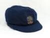 William Albert Stanley Oldfield, New South Wales & Australia 1919-1938. New South Wales blue wool state cricket cap with embroidered N.S.W. shield emblem to front of cap. Name handwritten to label ‘W.A. Oldfield’. Some wear to cap and wear and some loss o