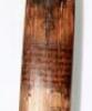 John Thomas Brown. Yorkshire & England 1889-1904. Crawford’s ‘The Exceller’ cricket bat used by Jack Brown in scoring his only Test match century and scoring the fastest ever fifty in Test cricket in 28 minutes in the fifth Test match v Australia played a