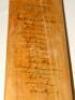 Australia and Surrey 1948. ‘County Sports. The Caerlulex’ cricket bat signed to face by fourteen members of the 1948 Australian touring team and twelve of the Surrey team of 1948. Signatures include Bradman (Cpt), Hassett, Morris, Harvey, Ring, Barnes, Mc