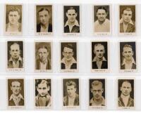 M.C.C. tour of Australia 1932/33 ‘Bodyline’. Collection of fifteen small real photograph trade cards, fourteen of the fifteen feature members of the touring team to Australia. Includes Jardine, Voce, Larwood, Tate, Wyatt, Bowes, Pataudi etc. The cards mea