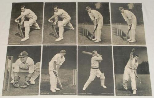 ‘Topical Times’. Eight ‘Supplements to Topical Times’ featuring prominent cricketers of the 1940/50s. Players featured are Harold Gimblett (Somerset), Alan Melville (Sussex, two copies, one with faults), William Copson (Derbyshire), Neil McCorkell (Hampsh