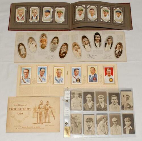 Cricket cigarette cards 1930s. R. & J. Hill ‘Famous Cricketers’ 1923. Full set of forty unmounted cards. Carreras Piccadilly Juniors ‘Popular Personalities’ 1935 oval photo graphic cards, full set of 72 including the four featured cricketers, Wyatt, Hobbs