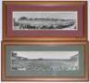 Test match ground panoramas 1930s/1940s. Four small original mono panoramic photographs of match action and large crowds in attendance at Test matches. Images include Melbourne Cricket Ground 1930s, possibly the 1932/33 ‘Bodyline’ series, approx. 12”x3.5 - 3