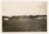 Australia tour to England 1930. Three original previously unpublished candid-style mono photographs depicting play in progress at Trent Bridge. One features Don Bradman close to the boundary edge, the scoreboard in the background. The other two images are - 2