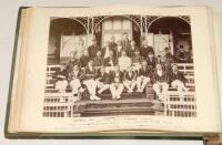 William Nairn Riley. Leicestershire & Cambridge University 1911-1914. A large ‘Reedsdale’ loose-leaf expanding photograph album bound in green suede leather and cloth boards with initials ‘W.A.R.’ in gilt to front. Housed in original slipcase with ‘W.N. R