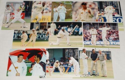 England v India 1996. Thirty original colour press photographs of match action from the 1996 Test series. Players featured include Tendulkar, Azharuddin, Rathour, Manjrekar, Kumble (India), Atherton, Gooch, Stewart, Lewis, Russell, Hick, Thorpe, Cork, Mul