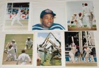 England tour to West Indies 1994. Thirty original colour press photographs of match action and player portraits from the 1994 tour. West Indies players featured include Brian Lara (six images including one of Lara being given a guard of honour of raised b