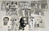 England v West Indies 1988. Thirty original mono press photographs of match action and a good portrait of Viv Richards from the 1988 series. Other West Indies players featured include Marshall, Hooper, Ambrose, Harper, Haynes, Dujon, Benjamin, Walsh, Hoop