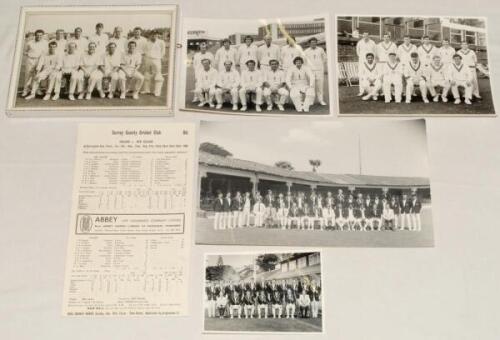 Michael Henry ‘Mike’ Denness. Kent, Essex & England 1962-1980. A selection of five official mono photographs of teams featuring Denness. Subjects are the joint M.C.C. touring party and a Sri Lanka team taken at Colombo on the 1972/73 tour. The players sea