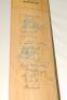 England v Pakistan 1974. Duncan Fearnley ‘Supreme’ full size bat, signed to the face by thirteen members of the England team for the 2nd Test, Lord’s 8th- 13th August 1974. Signatures are Denness (Captain), Edrich, Willis, Lloyd, Fletcher, Arnold, Greig, - 2