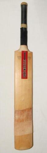 Michael Henry ‘Mike’ Denness. Kent, Essex & England 1962-1980. Gray Nicholls full size bat used by Denness when he made 118, his maiden Test century for England v India in the second Test at Lord’s, 20th- 24th June 1974. The bat with tape reinforcement to