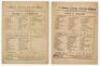 Surrey v Lancashire 1894 & 1895. Two official scorecards for the matches played at The Oval 16th- 18th August 1894 and 15th- 17th August 1895. The 1894 with incomplete printed scores, the 1895 with complete printed scores. Minor age toning, otherwise in v