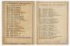 Surrey v Lancashire 1894 & 1895. Two official scorecards for the matches played at The Oval 16th- 18th August 1894 and 15th- 17th August 1895. The 1894 with incomplete printed scores, the 1895 with complete printed scores. Minor age toning, otherwise in v - 2