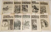 ‘Boy’s Own Paper’ 1890-1899. Ten copies of the story paper, aimed at boys and teenage boys, each with a cricket article to each, some full page. Articles include ‘Cricket Notabilities of 1890’, ‘The Cricket Seasons of 1894 and 1895’, ‘Curiosities of Crick