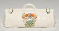 Cricket bag. Very large crested china cricket bag with colour emblem for ‘Chesham’. Griffin[?] China. Approx 4.5” long. G