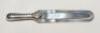 Cricket bat page marker 1912. Stirling silver page marker in the form of a cricket bat with engraved ridged bat handle. Approx. 2.75” long. Hallmark for Birmingham 1912 and makers mark ‘R.J.W.’ for Richard John Wakefield of Birmingham. Very good condition - 2