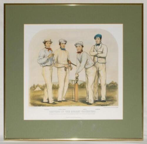 ‘Sketches of the Surrey Cricketers’ After John C. Anderson 1852. Limited edition print, published by the Burlington Gallery and William Collins Sons & Co Ltd, 26/350. Sold with a print of ‘W. Gilbert Gloucestershire XI’ (cousin of W.G. Grace) and a reprod