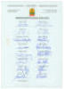 Tasmania Cricket Association. Two official autograph sheets for Tasmania v Western Australia 1989 (12 signatures) and Tasmania Shield Team 1995/96(16 signatures). Signatures include Wellham, Boon, Gilbert, Hughes, Cox, Divenuto, Young, Miller, Ponting etc - 2