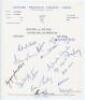 West Indies XI ‘Rebel’ tour to South Africa 1982/83. Official autograph sheet for the one day match, South Africa v West Indies XI, St. Georges Park, Port Elizabeth, 5th February 1983. Sixteen signatures in ink of members of the West Indies touring party.