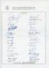 New Zealand tours to Australia 1982/83 and England 1983. Two official autograph sheets with printed titles and players’ names. One an Australian Capital Territory Cricket Association page fully signed by the fifteen listed members of the touring party, th - 2