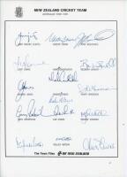 New Zealand tours to Australia 1987/88 & 1989/90. Official autograph sheet for the 1989/90 tour to Australia fully signed by the fifteen members of the New Zealand touring party. Sold with two official Western Australian Cricket Association autograph shee