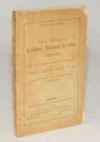 Wisden Cricketers’ Almanack 1881. 18th edition. Original paper wrappers. Some wear with small loss to front wrapper corners, some age toning to wrappers, minor wear with small loss to spine paper otherwise in very good condition