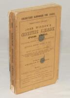 Wisden Cricketers’ Almanack 1888. 25th edition. Original paper wrappers. Some very wear to wrapper extremities with slight loss to corners and odd nick, two ink stains to front wrapper, wear with small loss to spine paper otherwise in good/very good condi