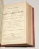 Wisden Cricketers’ Almanack 1893 and 1894. 30th & 31st editions. The two years bound as one in full red leather binding, lacking original wrappers and the majority of advertising pages, with titles in gilt to spine, red speckled page edges. Detached leath - 2