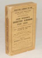 Wisden Cricketers’ Almanack 1899. 36th edition. Original paper wrappers. Some minor wear and age toning to wrappers, some slight breaking to spine paper near to the front of the book, some wear with slight loss to spine paper otherwise in good/very good c