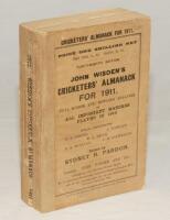 Wisden Cricketers’ Almanack 1911. 48th edition. Original paper wrappers. Replacement spine with printed title. Minor wear and age toning to wrappers otherwise in good/very good condition