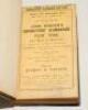 Wisden Cricketers‚‘ Almanack 1918 and 1919. 55th & 56th editions. Both editions bound together as one in dark blue boards, original paper wrappers for both editions, with titles in gilt to spine, red speckled page edges. Minor wear to board spine, handwri