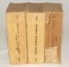 Wisden Cricketers’ Almanack 1924, 1927 and 1928. 61st, 64th and 65th editions. The 1924 edition with replacement spine paper, broken spine block, worn and faded wrappers, rear wrapper detached, ink stain to page block edge, loss of replacement spine, cont - 2