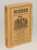 Wisden Cricketers‚‘ Almanack 1946. 83rd edition. Original limp cloth covers. Minor foxing to page block edge otherwise in good/very good condition