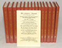 Wisden Cricketers‚‘ Almanack 1864-1878. Fifteen facsimile editions published by John Wisden & Co Ltd, London 1991. Limited edition 227/1000. Brown hard board covers with gilt lettering to covers and spine. Very good condition. Sold with facsimile 1864 Wis