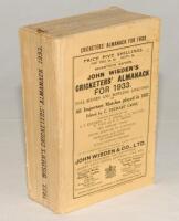 Wisden Cricketers‚‘ Almanack 1933. 70th edition. Original paper wrappers. Minor foxing to wrapper edges, some light staining to the base of the page block otherwise in good/very good condition