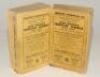 Wisden Cricketers‚‘ Almanack 1936 and 1937. 73rd & 74th editions. Original paper wrappers. Both editions with some bowing to spine, the 1936 edition with some wear and soiled wrappers and spine paper, some staining, the 1937 edition with light soiling to 