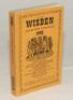 Wisden Cricketers‚‘ Almanack 1942. 79th edition. Original limp cloth covers. Only 4100 paper copies printed in this war year. Minor wear to sp[ine paper otherwise in good/very good condition. Rare war-time edition