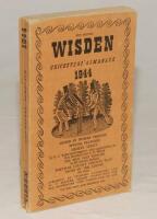 Wisden Cricketers’ Almanack 1944. 81st edition. Original limp cloth covers. Only 5600 paper copies printed in this war year. Very minor wear to covers and spine paper otherwise in good/very good condition. Rare war-time edition