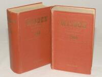 Wisden Cricketers‚‘ Almanack 1949 and 1950. Original hardback editions. Odd very minor faults to the 1949 edition, slight wear to spine paper, slight dulling of titles to spine paper otherwise both in good+ condition. Qty 2